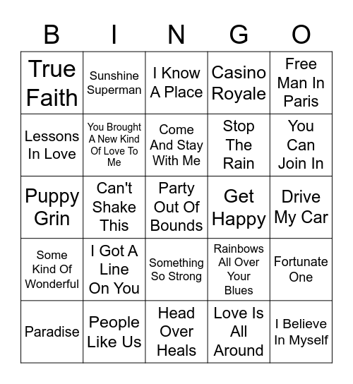 Vinyl Bingo - Merry Month Of May Edition Bingo Card