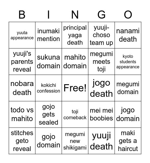 Shibuya bingo Card