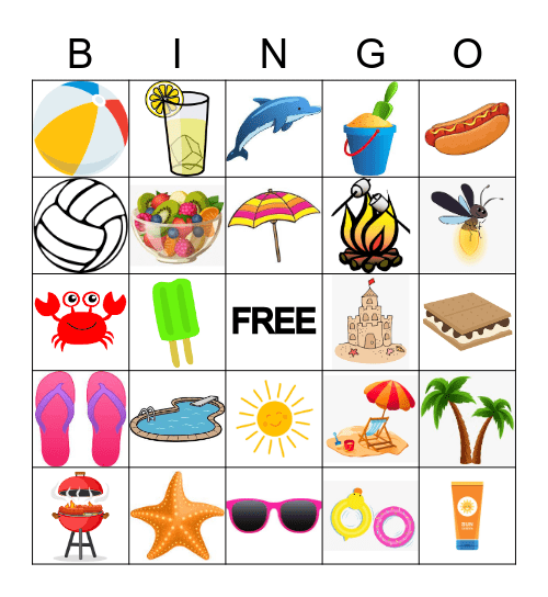 Summer Bingo Card