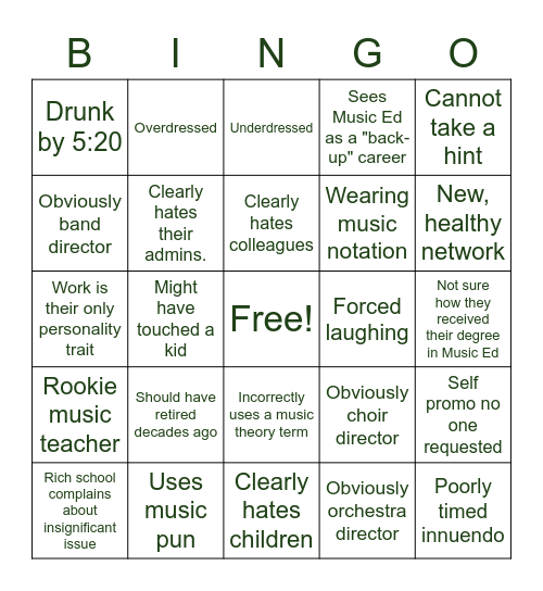 Forced Schmoozing at D4 - Shonk Bingo Card