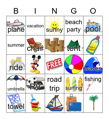 VACATION BINGO Card