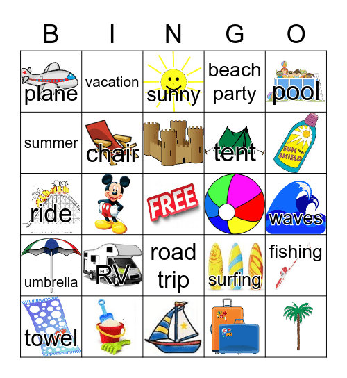 VACATION BINGO Card