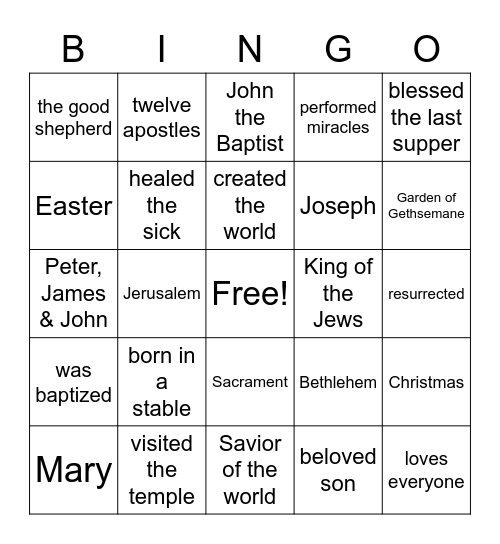 ACTIVITY DAYS BINGO Card