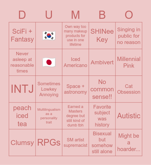 Val's Bingo Card