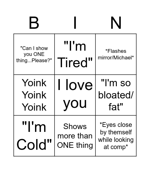 Jordan Bingo Card