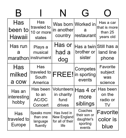 Leadership Council BINGO!! Bingo Card