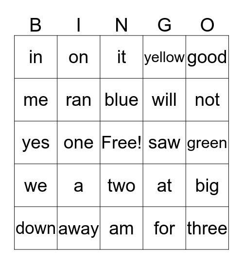 Pink List Bingo Card