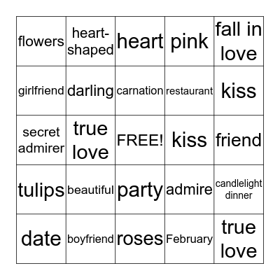 Valentine's Day Bingo Card