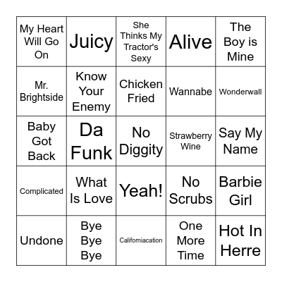 Childhood Singo Bingo Card