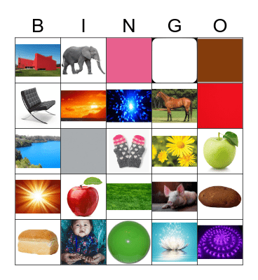 Nouns - Colors Bingo Card