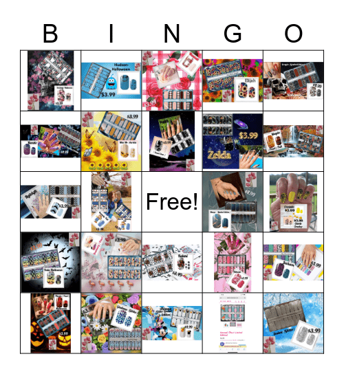 Sky Nail Bingo Card