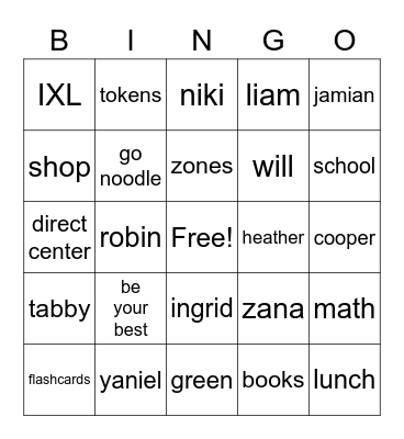 end of year bingo 206 Bingo Card