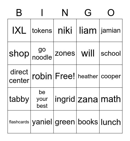 end of year bingo 206 Bingo Card