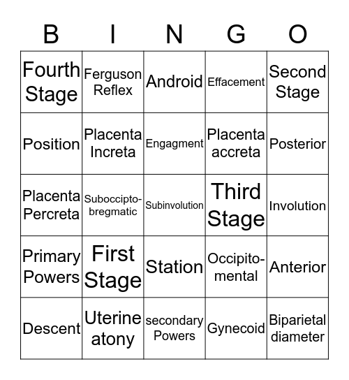 Chapter 16 and 33 Bingo Card