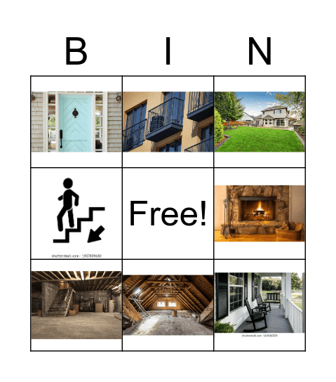 Rooms Bingo Card