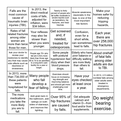 Balance Bingo Card