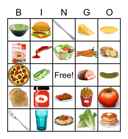 Food Time! Bingo Card