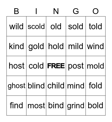 Most Wild Old but Kind Bingo Game Bingo Card