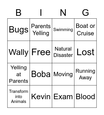 Britni Dream Bingo Card
