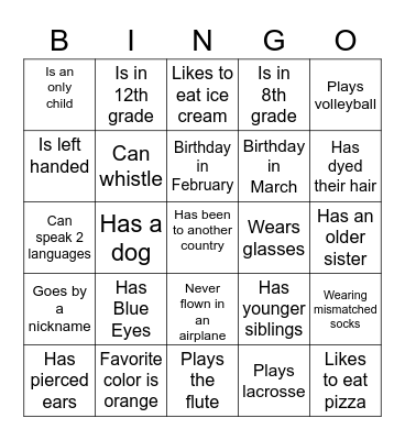 Find Someone Who... Bingo Card