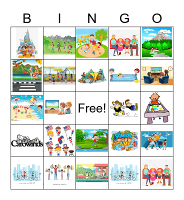 Vacaciones Bingo Card