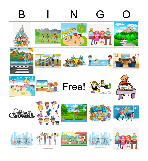 Vacaciones Bingo Card