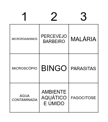 BINGO - PROTOZOÁRIOS 2°ANO "A" Bingo Card