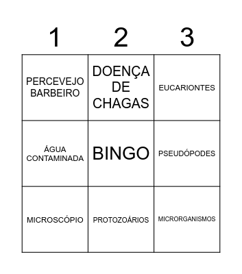 BINGO - PROTOZOÁRIOS 2º ANO "A" Bingo Card