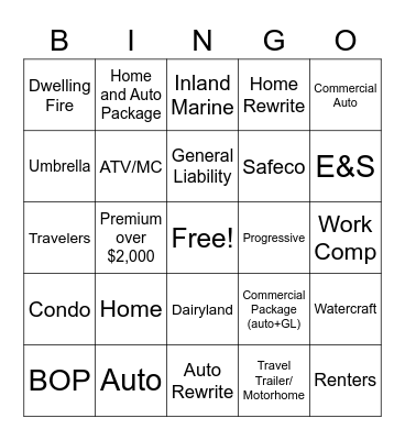 BINGO Card