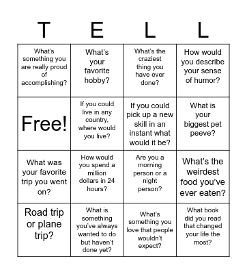 Digital Team Online Bingo! Bingo Card