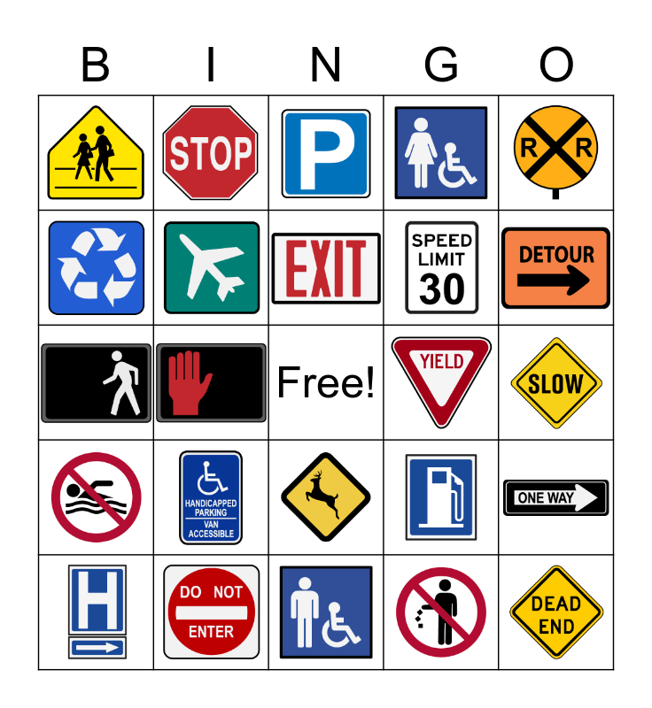 Free Printable Community Signs Bingo