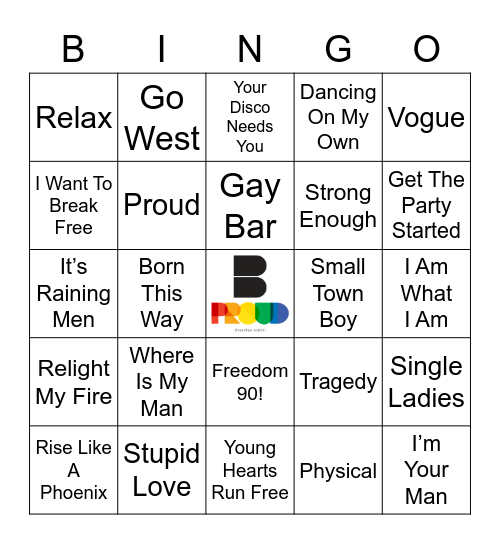 Gay Gay Gay Gay Gay Bingo Card