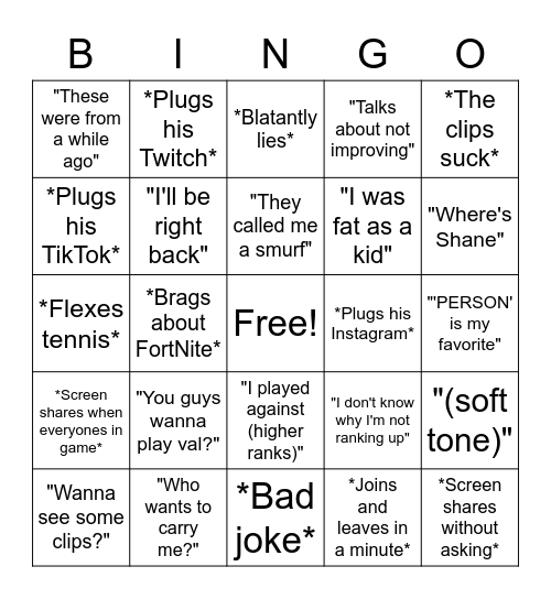 The Afro Experience Bingo Card