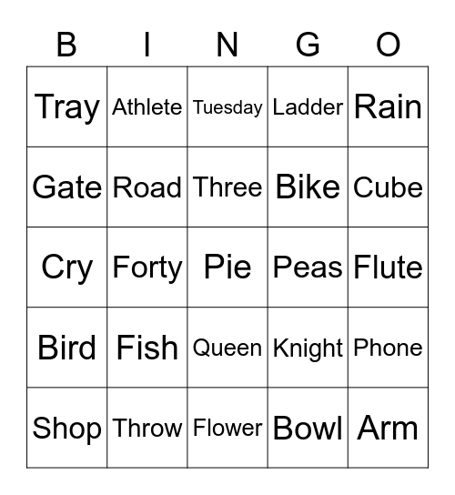 LL2-9 Bingo Card