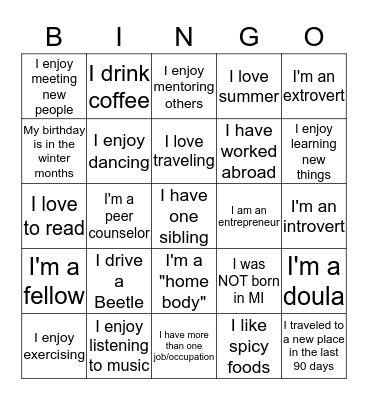 Get the Scoop Bingo Card