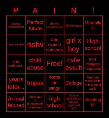 Gacha club/life bingo Card