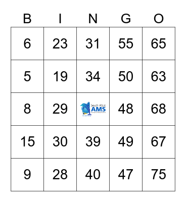 SWAMS Bingo Card