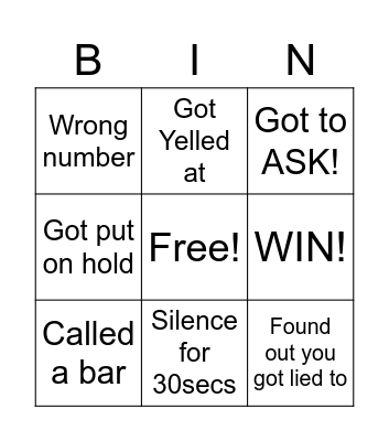 Will's LMCF Bingo Card