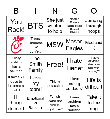 G   L   O   R   I   A    ! Bingo Card