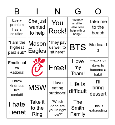 G   L   O   R   I   A   ! Bingo Card