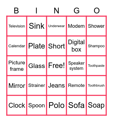 MY OWN BINGO! Bingo Card
