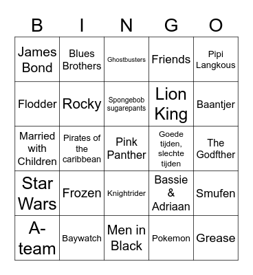 Bingo team beheer Bingo Card