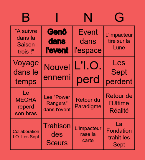 Bingo Impact Bingo Card