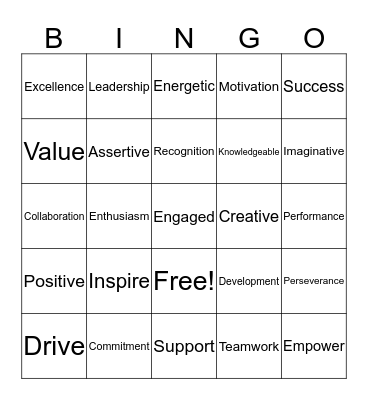 Customer Service Week Bingo Card