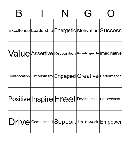 Customer Service Week Bingo Card