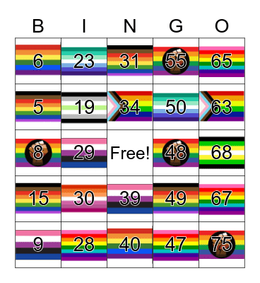 HAPPY LGBTQIA+ PRIDE MONTH Bingo Card