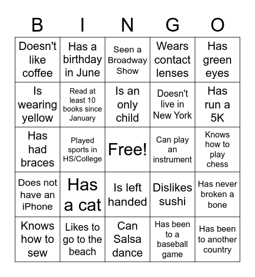 CBC Bingo! Bingo Card