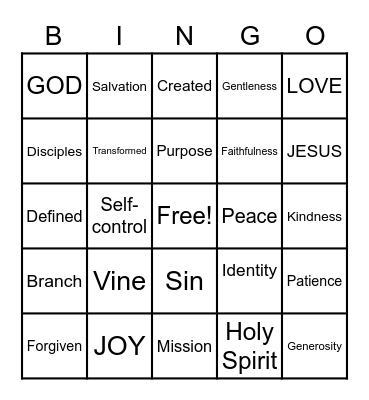 Little Sisters - DEFINED Bingo Card