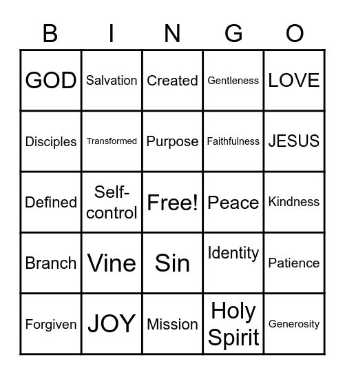 Little Sisters - DEFINED Bingo Card