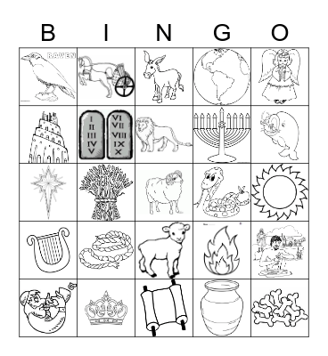 Jesse Tree Coloring Bingo Card